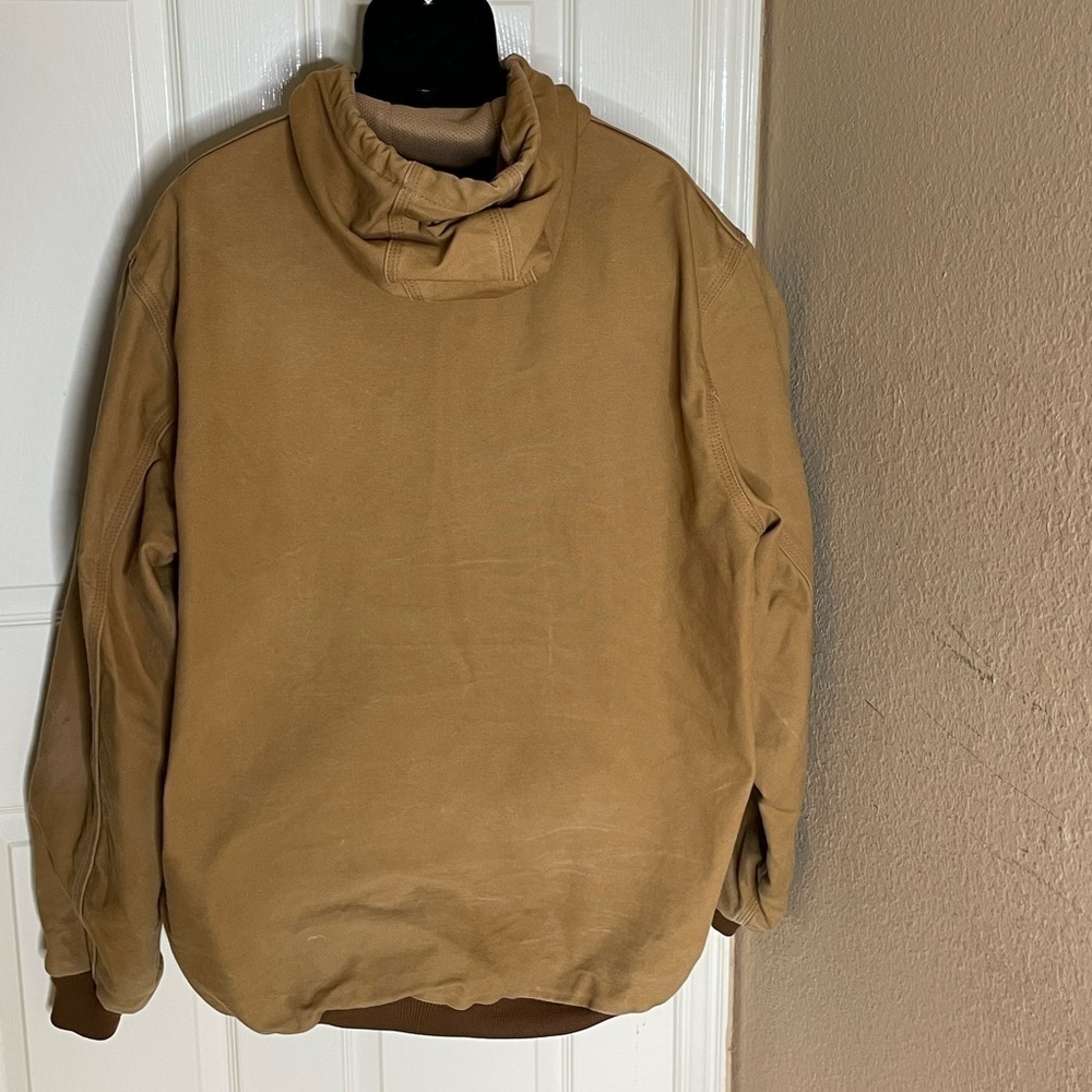 Carhartt Active Jacket Y2K Mesh Lined Full-Zip Hooded Coat, Brown Tan, Mens XL   - Picture 4 of 14